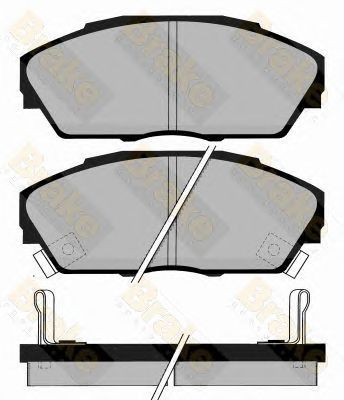 BRAKE ENGINEERING pa737 -  Комплект тормозных колодок, дисковый тормоз